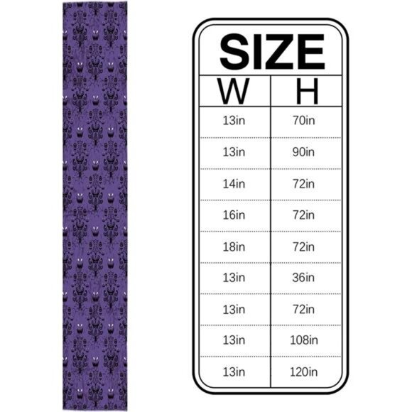 Halloween Table Runner – 13x70 Inch Fabric Decoration for Parties, Weddings - Picture 5 of 7